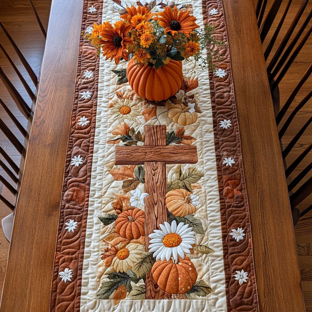 Sacred Gathering Quilted Table Runner NCU0NT9017