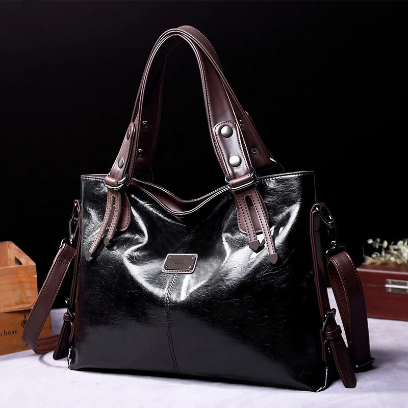 Leah - Women Refined Soft Leather Tote Bag