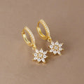 Classic Crystal Snowflake Drop Earrings