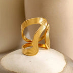 Exquisite Gold Beaded Ring