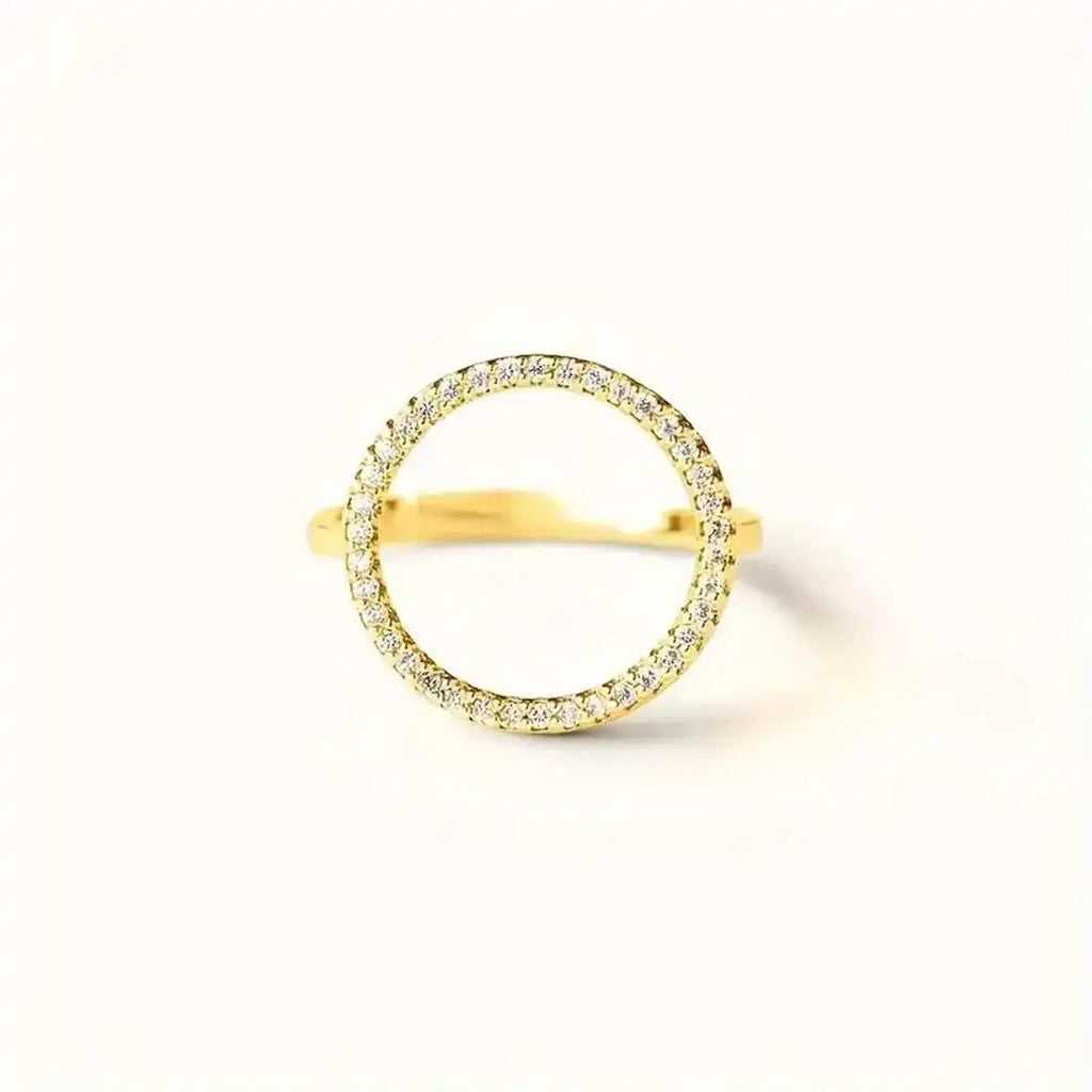 Round Cubic Circle Zirconia Ring
