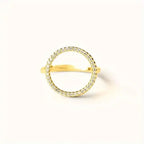 Round Cubic Circle Zirconia Ring