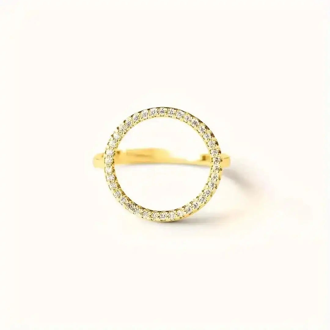 Round Cubic Circle Zirconia Ring