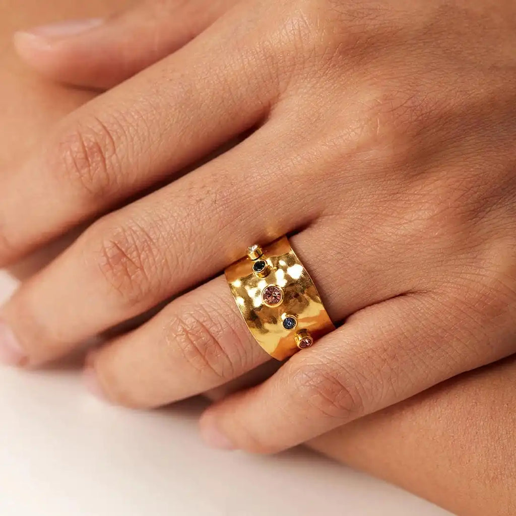 Vintage Gold Cubic Zirconia Ring