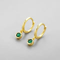 Shimmering Green Zircon Earrings