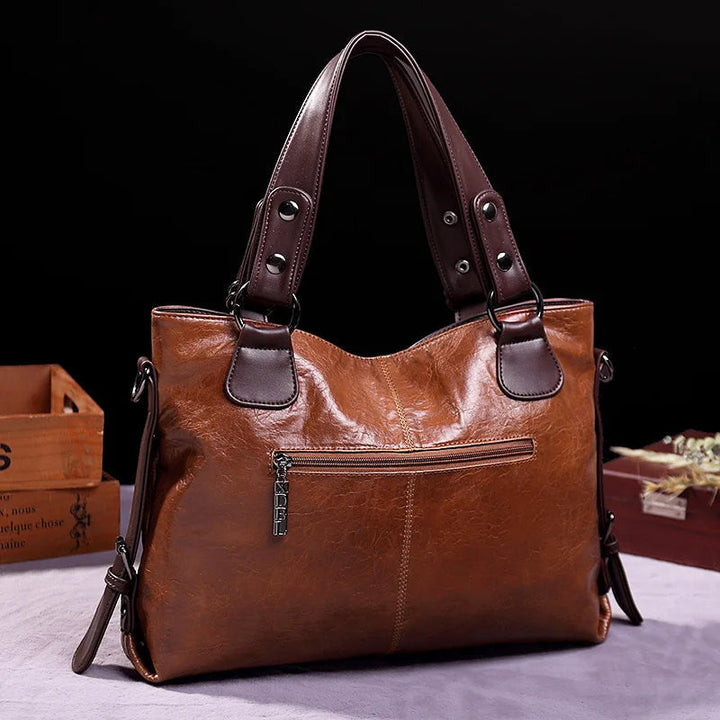 Leah - Women Refined Soft Leather Tote Bag