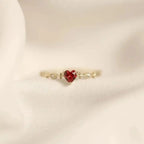Heartstone Marquise Accent Band Ring