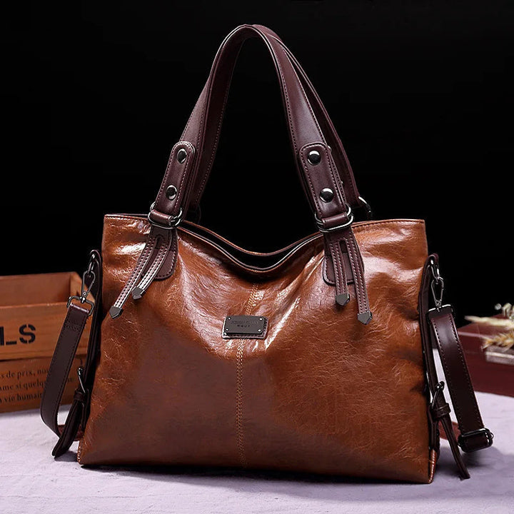 Leah - Women Refined Soft Leather Tote Bag