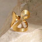Exquisite Gold Beaded Ring