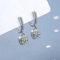 Classic White Gold Stone Earrings