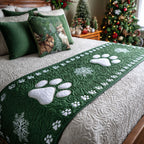 Snow Pawpath Quilted Bed Runner NCU0TV1176