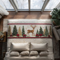 Snowbound Reindeer Quilted Bed Runner NCU0DV7615