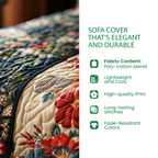 Golden Whiskers Quilted Sofa Cover NCU0TV808