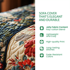 Rustic Petal Harmony Quilted Sofa Cover NCU0VL2991