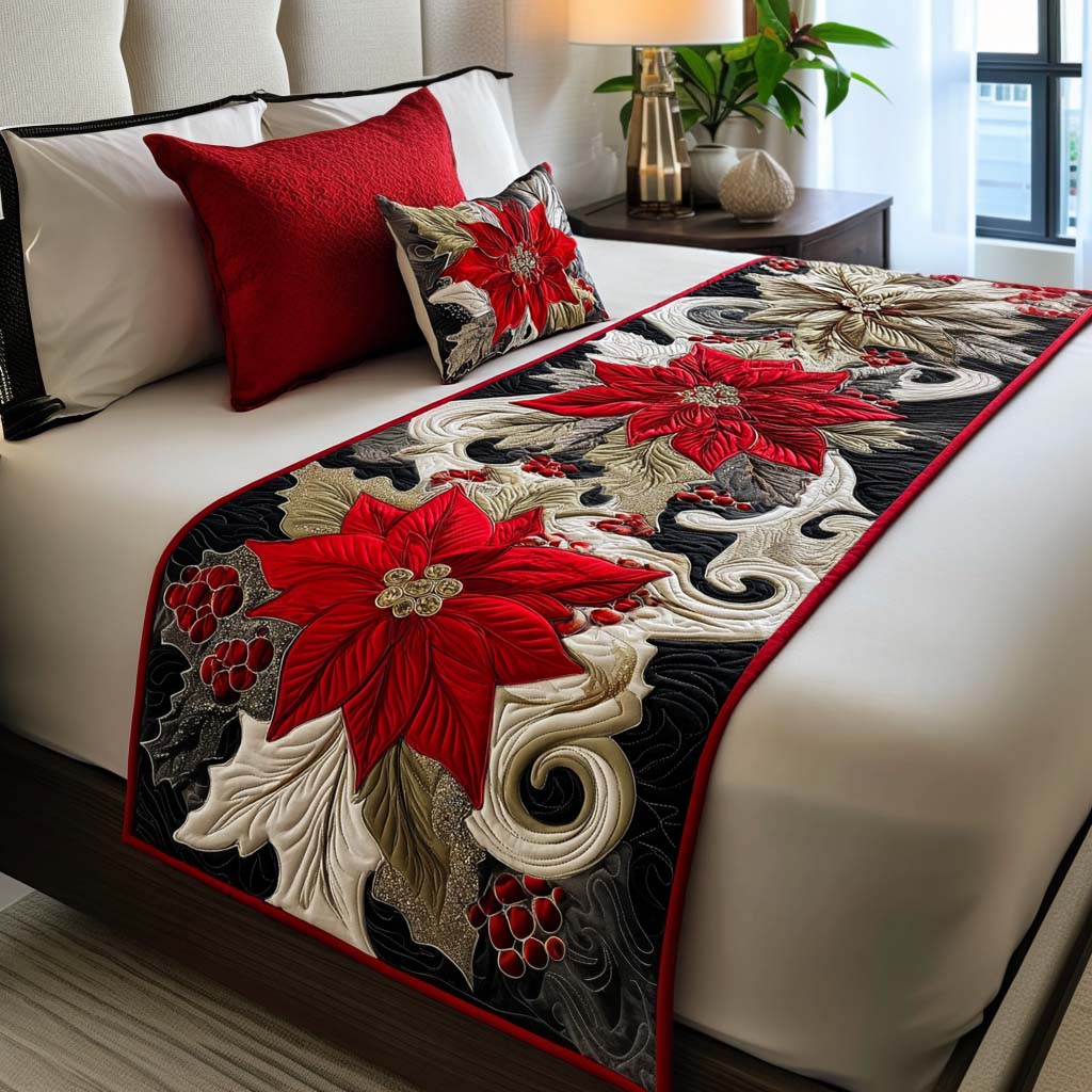 Sparkle Noel Quilted Bed Runner NCU0PT9538
