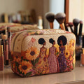 Sunflower Glow Quilted Makeup Bag NCU0NT10382