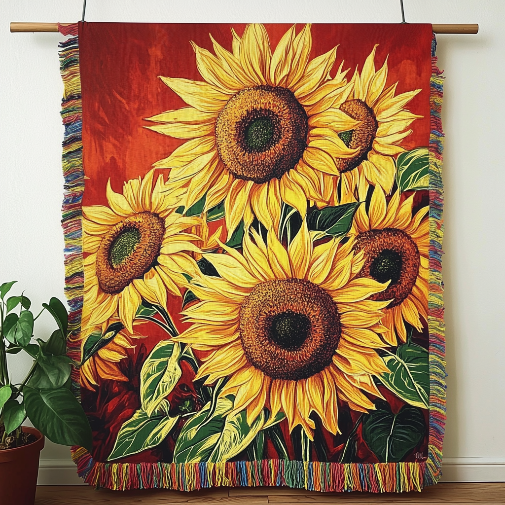 Sunlit Whispers Woven Sofa Blanket NCU0DV3886