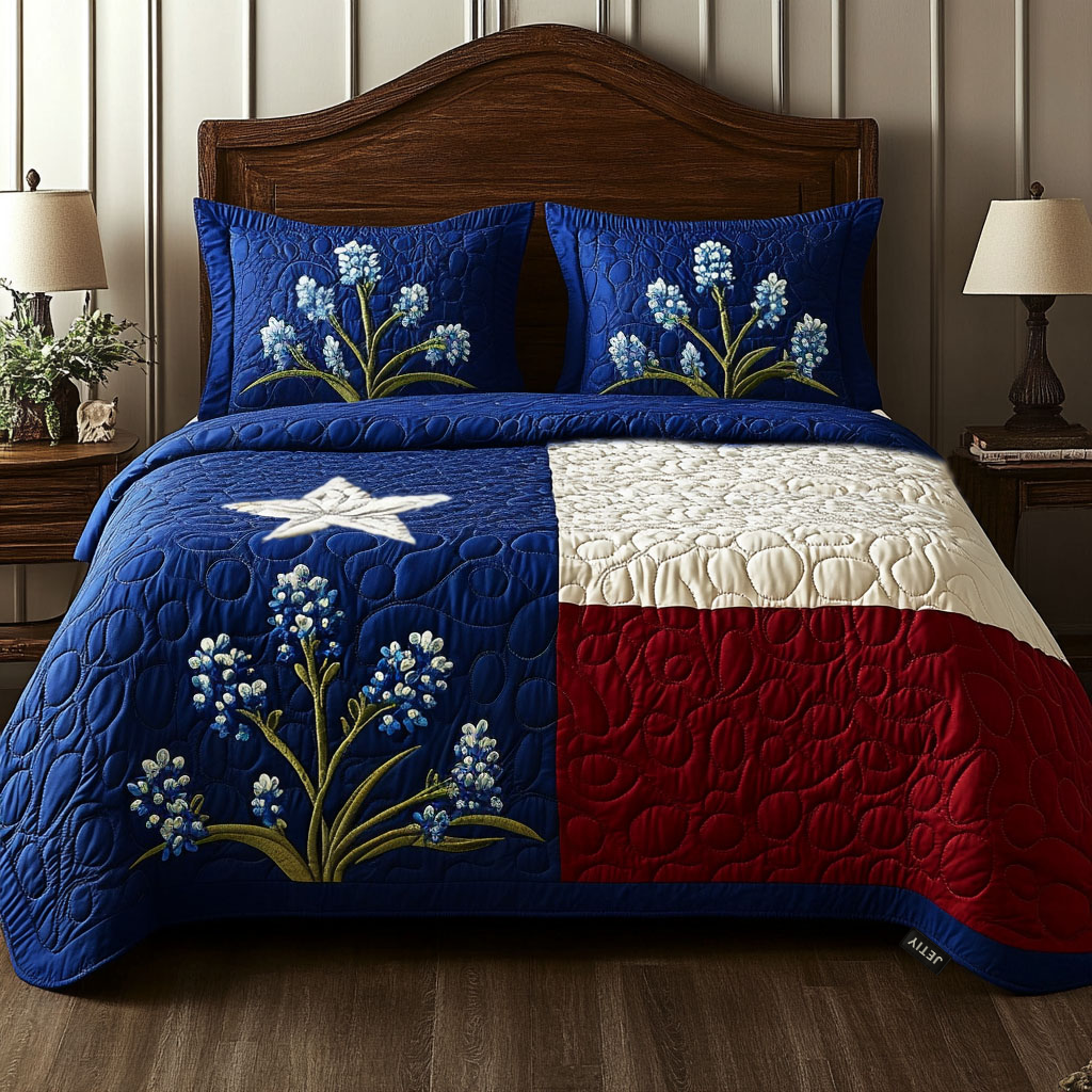 Texas Pride 3-Piece Quilted Bedding Set NCU0NT5503