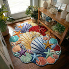 Tidal Whisper Conch Custom Shape Area Rug NCU0PT11677