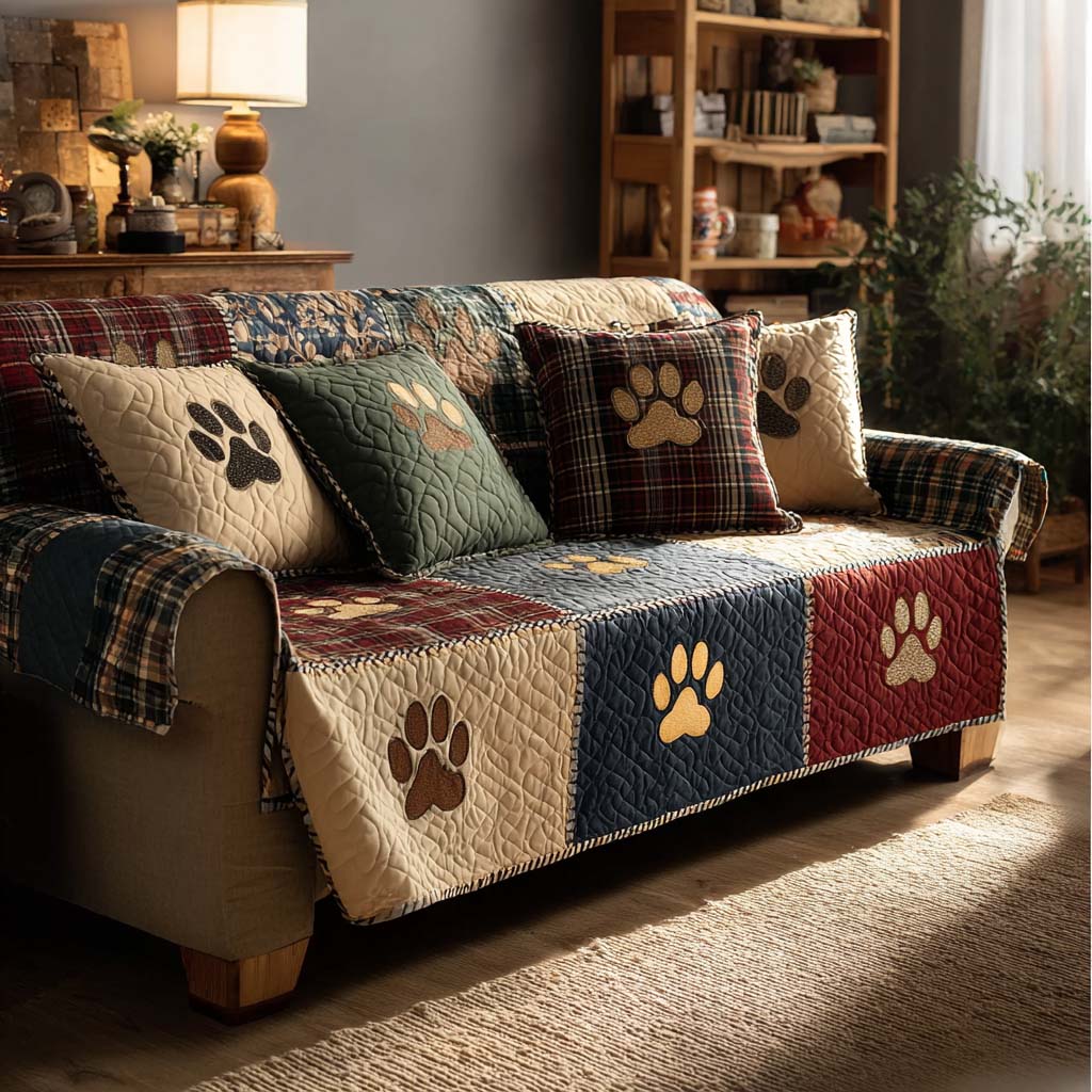 Tiny Prints Quilted Sofa Cover NCU0NT11200