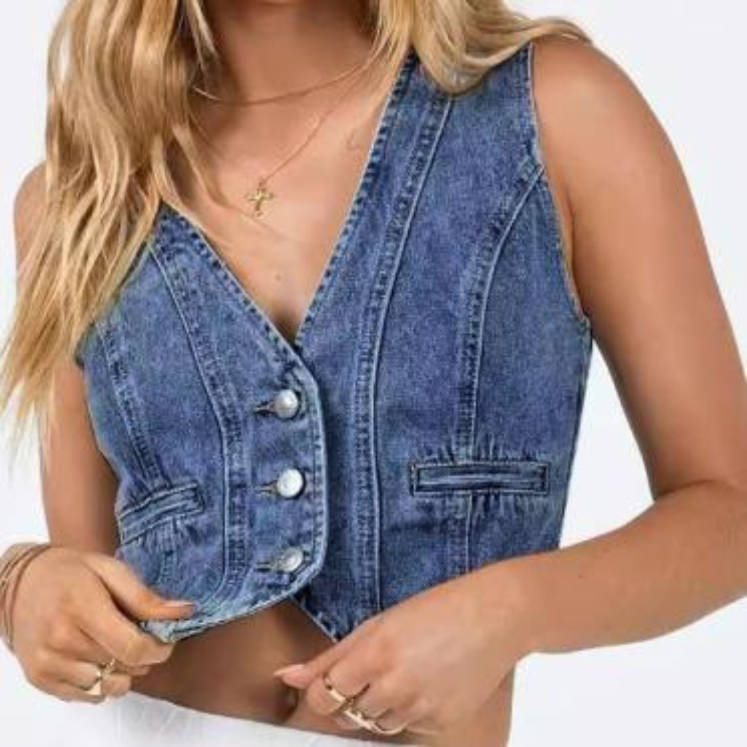 IVY - Women Sleeveless Denim Crop Top