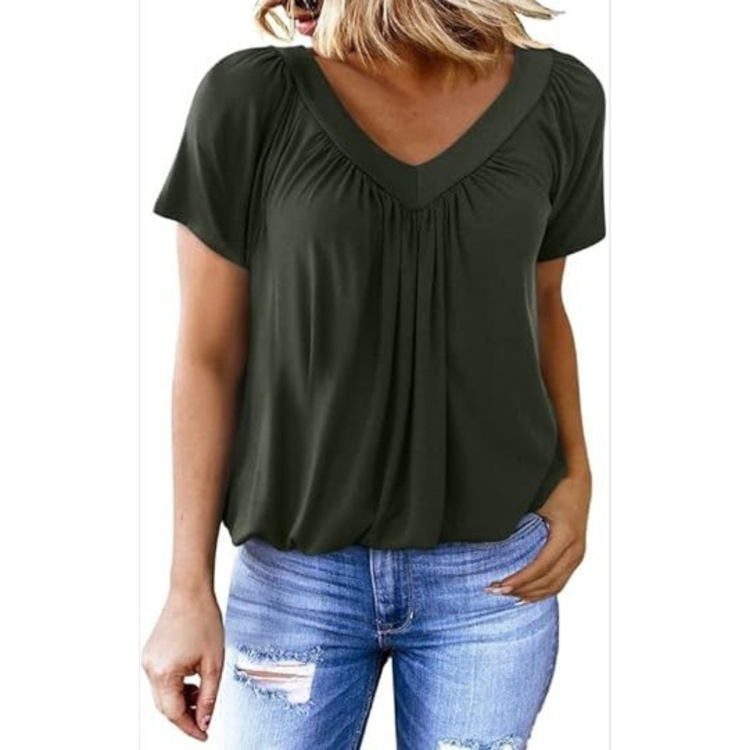 AMARA - Women Casual V-Neck Top