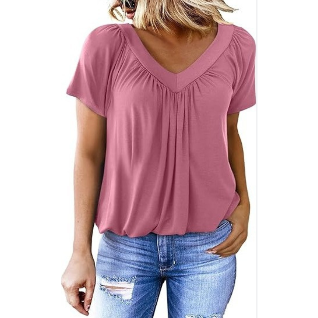 AMARA - Women Casual V-Neck Top