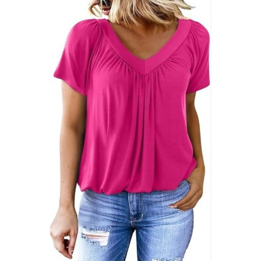 AMARA - Women Casual V-Neck Top