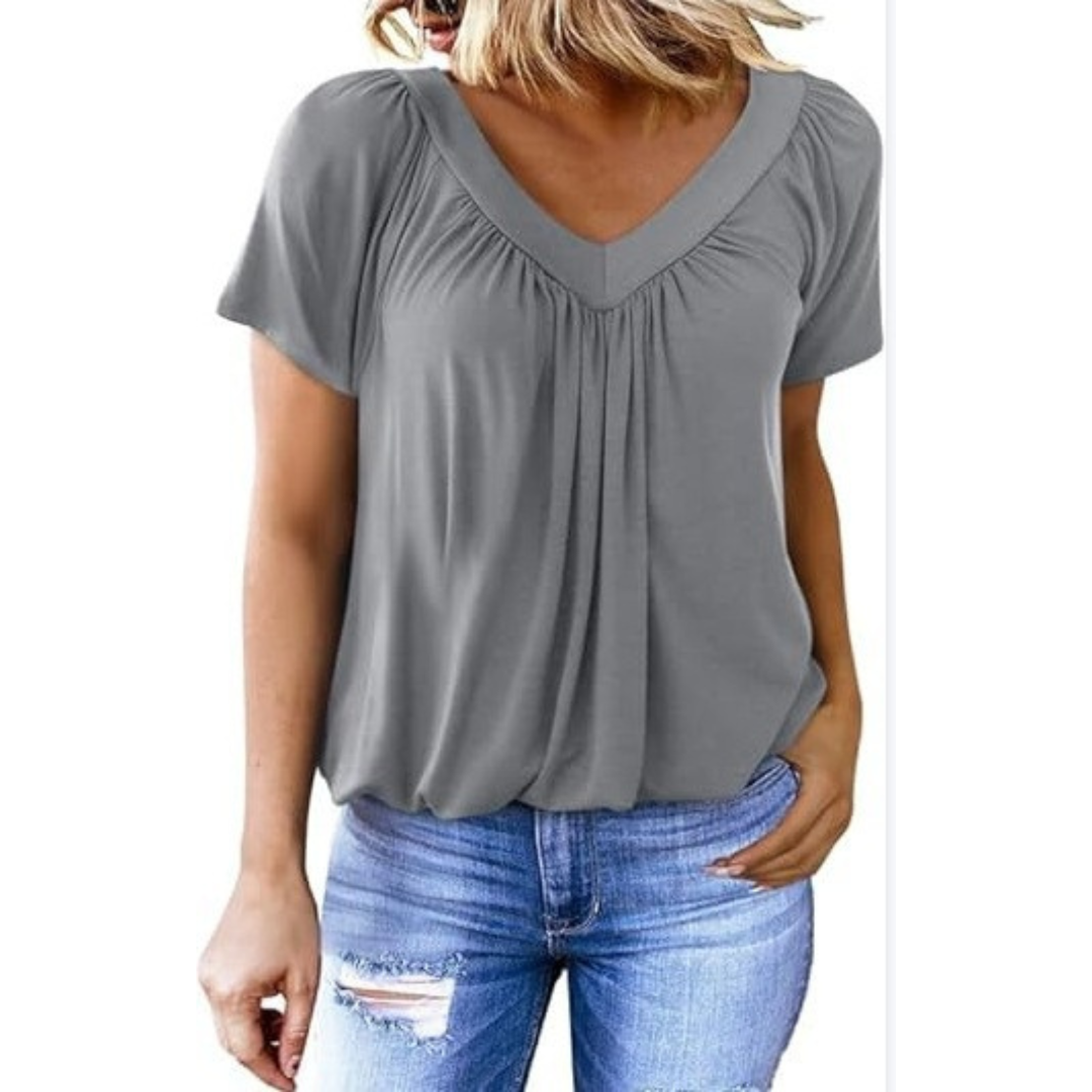 AMARA - Women Casual V-Neck Top