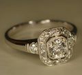 Vintage Crystalline Silver Ring