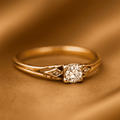 Classic Vintage Gold Zirconia Ring