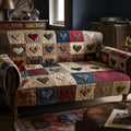 Warm Hearts Quilted Sofa Cover NCU0NT11532