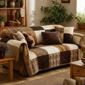 Warm Plaid Quilted Sofa Cover NCU0NT11994