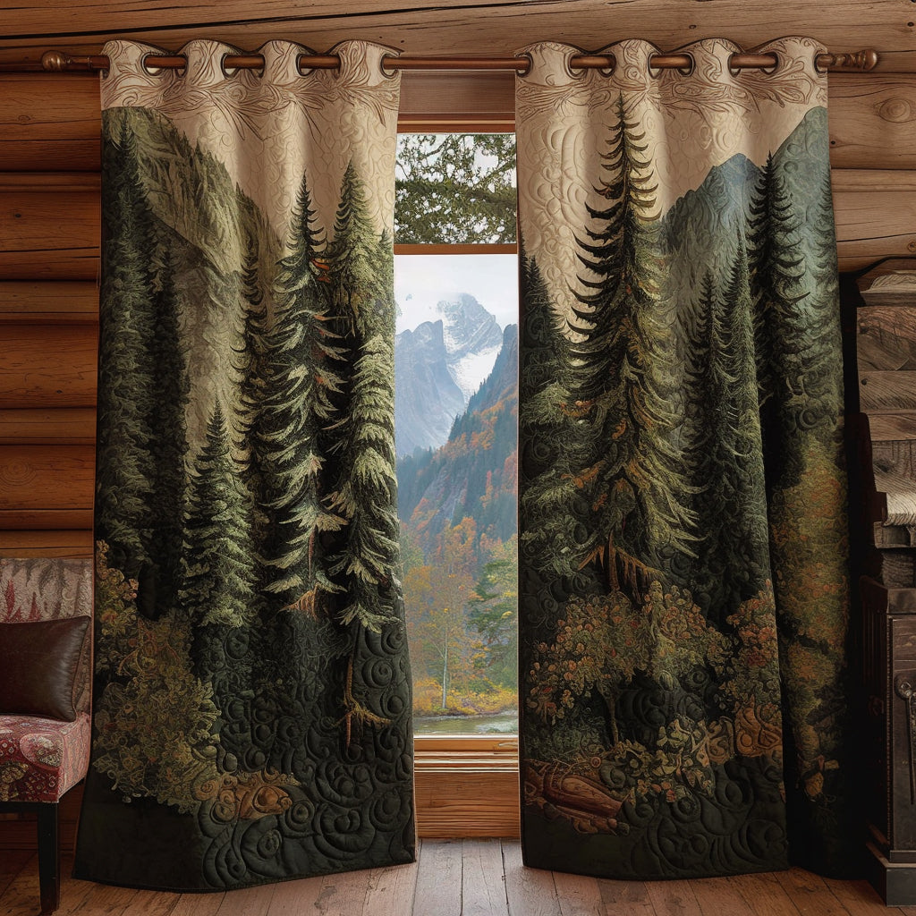 Whispering Pines Quilted Curtains NCU0DV8367