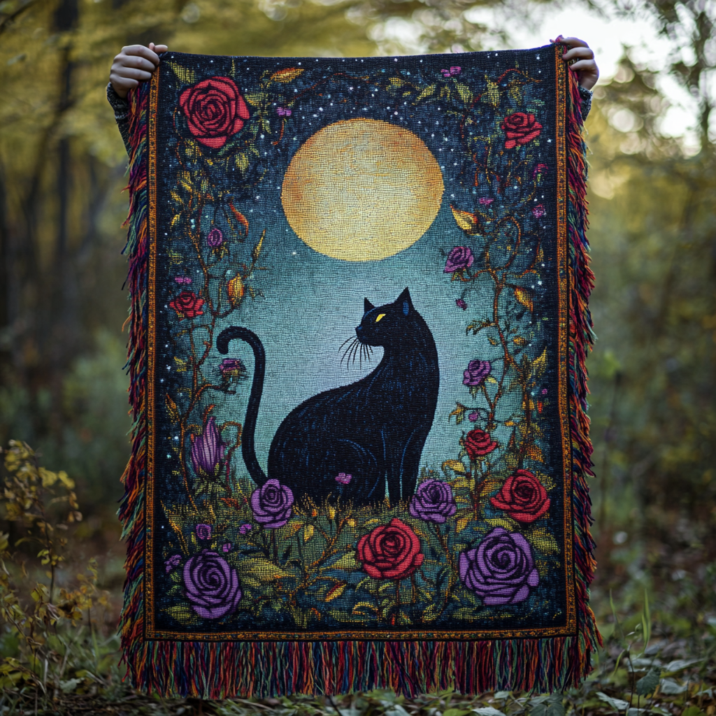 Wicked Whiskers Woven Sofa Blanket NCU0DV4167
