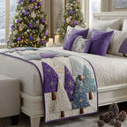 Winter Amethyst Quilted Bed Runner NCU0PT10655