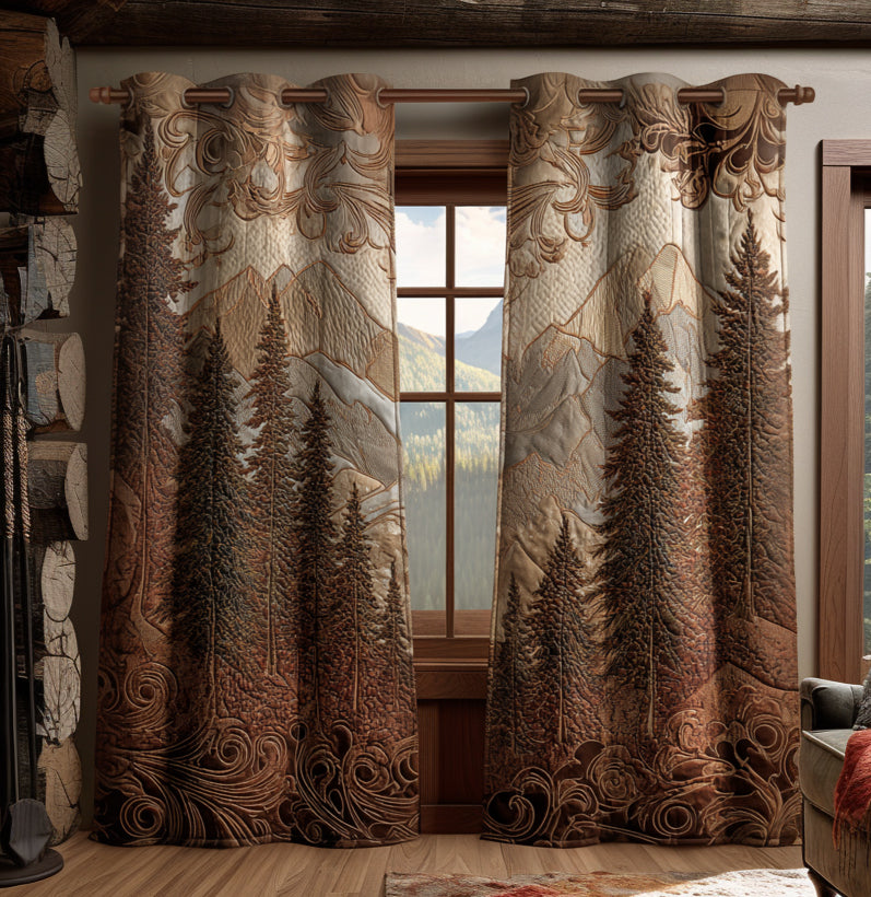 Forest Quilted Curtains NCU0VT331