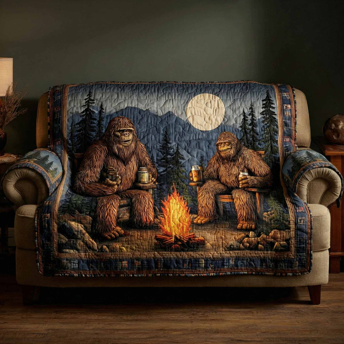 Woodland Brothers Quilted Sofa Cover NCU0XD2366