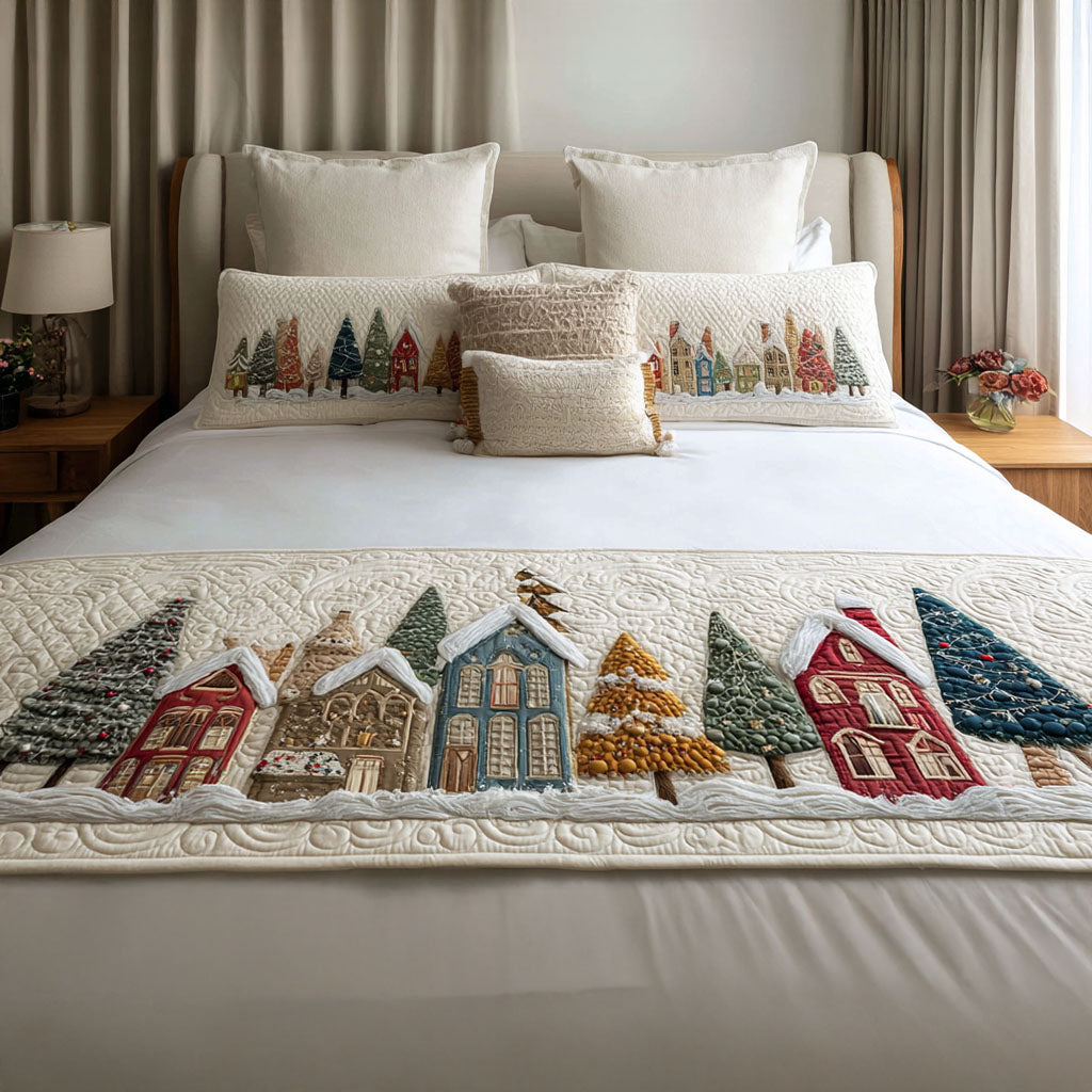 Woodland Fir Quilted Bed Runner NCU0PT9119