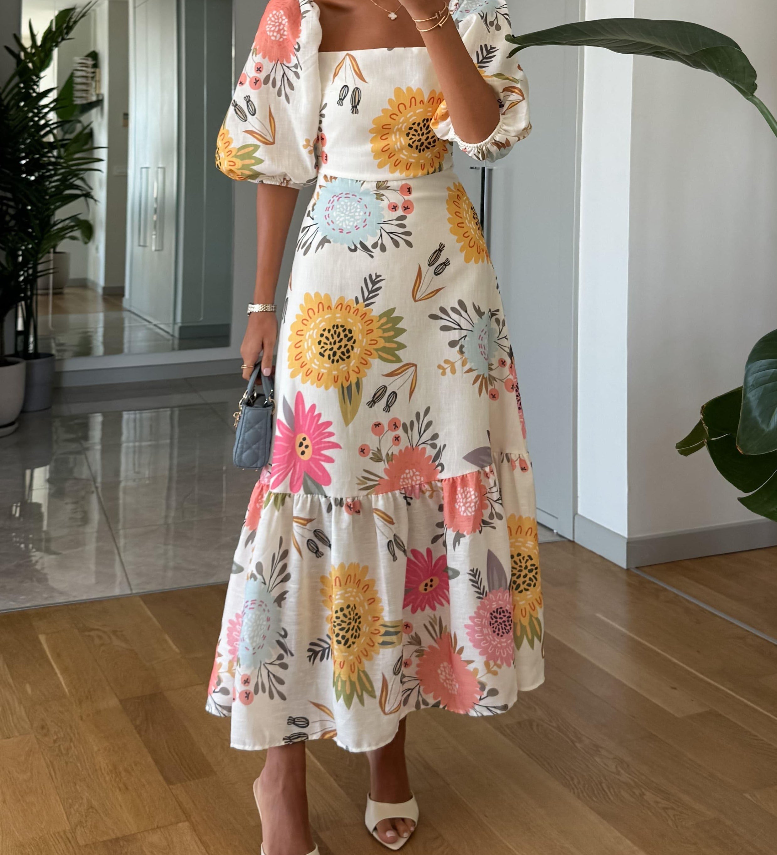 Sophia - Floral Midi Dress
