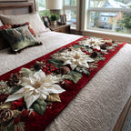 Yuletide Bloom Quilted Bed Runner NCU0DV7606