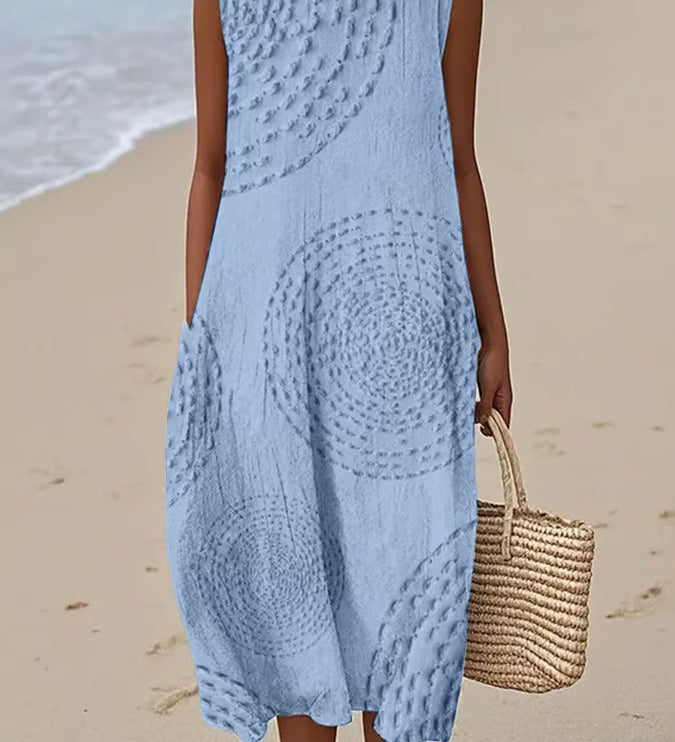 Sadie - Textured Sleeveless Maxi Dress