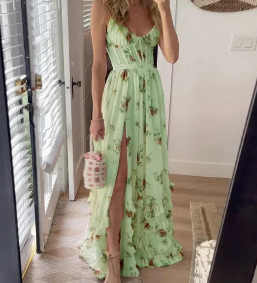 Keira - Floral Pattern Midi Dress