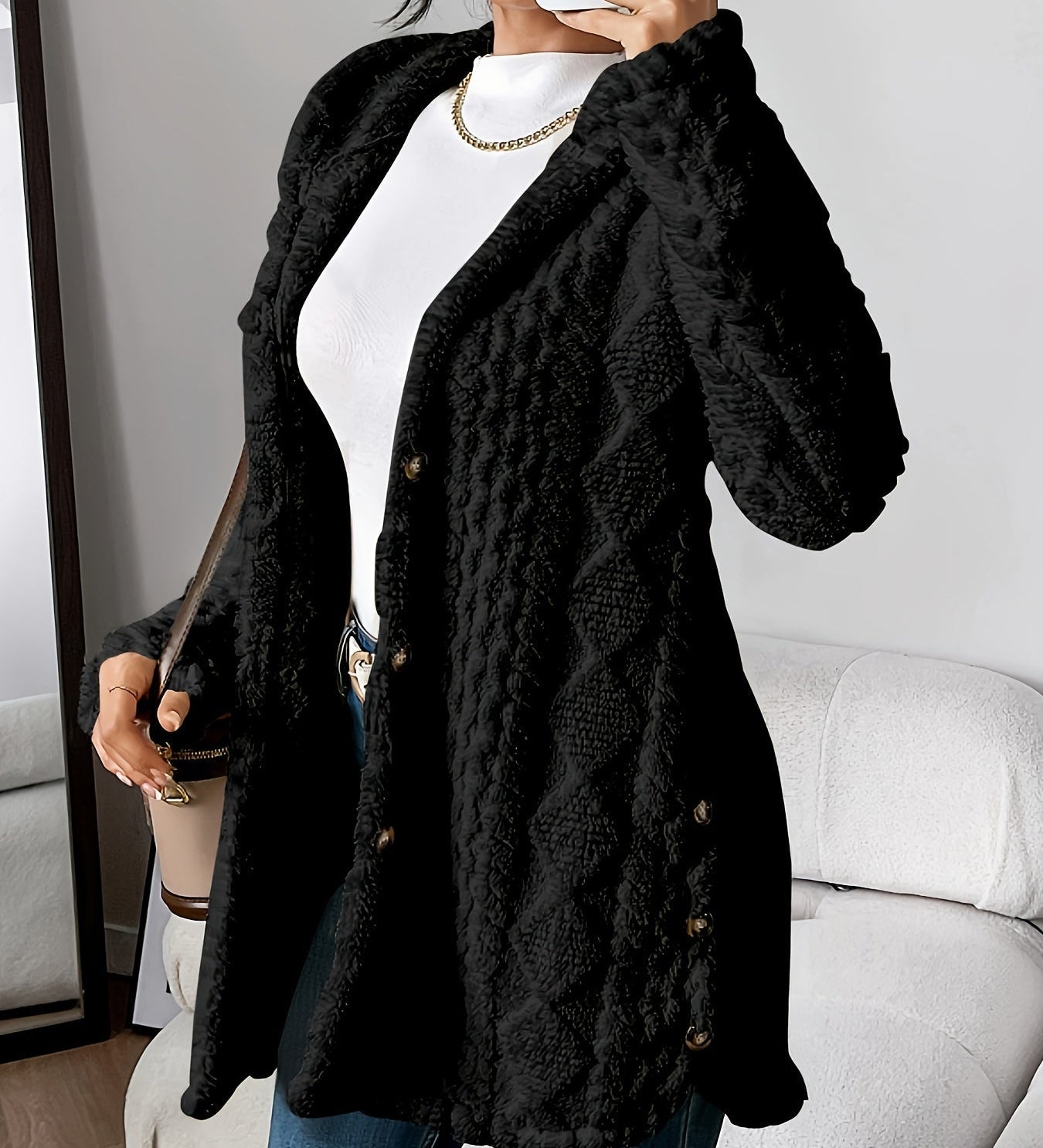 Sara - Fleece Hooded Coat