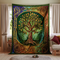 Celtic Heritage Tree of Life Quilted Blanket NCU0PD036