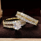 Radiant Halo Ring Set