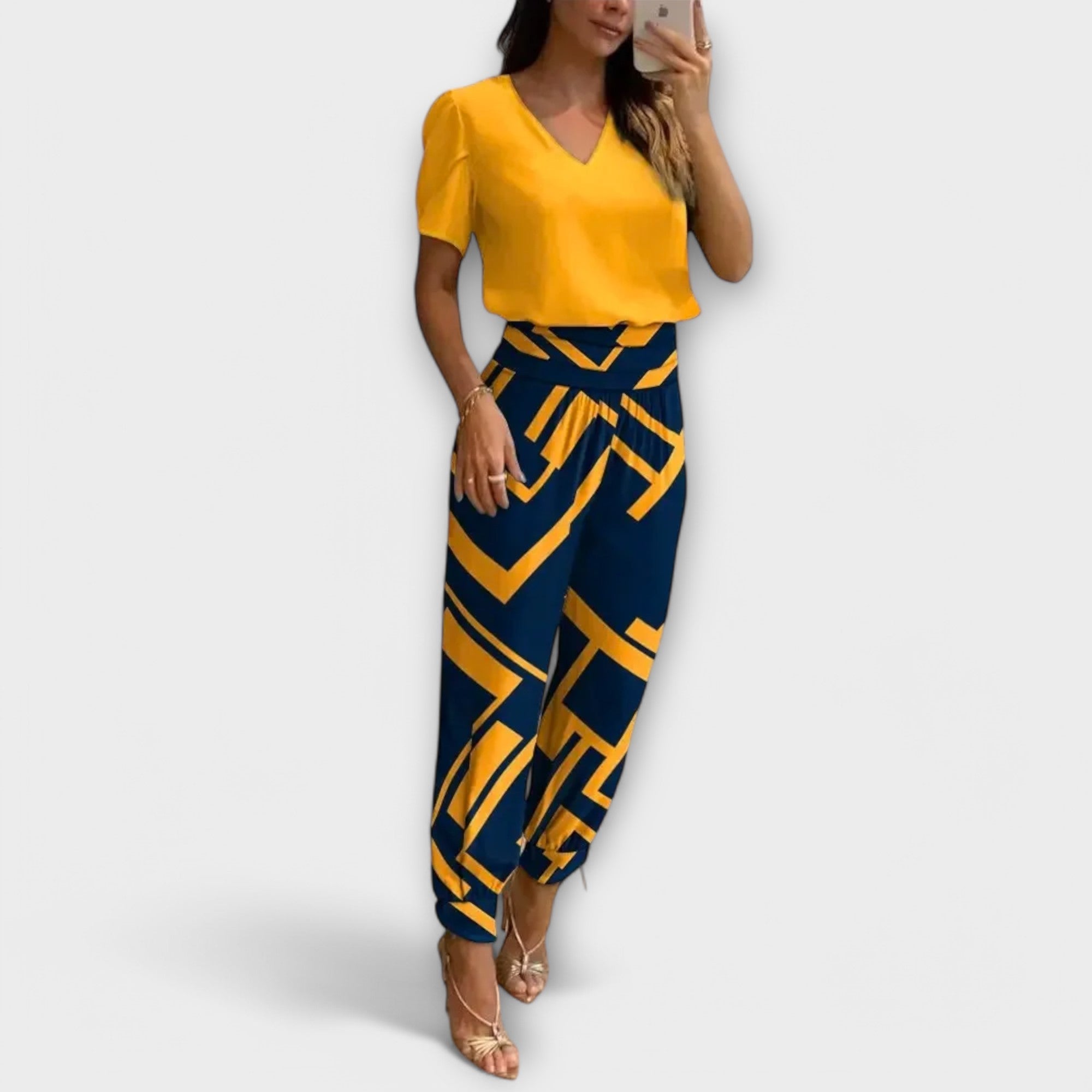 Quinn - Elegant set of top and pants