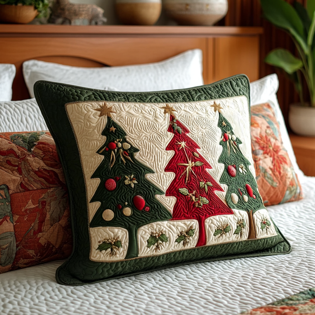 Holly Forest Quilted Bedding Pillow Case NCU0TV661