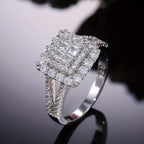 Square Shape Zirconia Wedding Ring