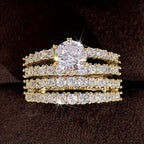 Radiant Halo Ring Set